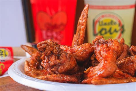 Uncle lou's fried chicken - directions. Heat oil in a deep-fryer or heat 3 inches of oil in a heavy pot until a deep-fryer thermometer reads 375 degrees F. Line a baking sheet with paper towels. …